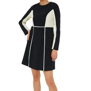 New Tuckernuck Navy and Cream Colorblock Evie Dress Size Small 1730-9-2